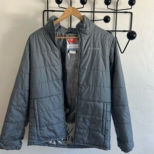 Columbia grey puffy jacket size large.